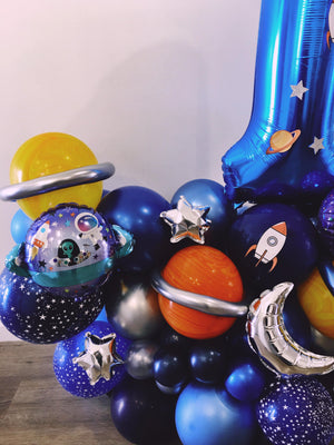 Bespoke number balloon stand - Space Party/Astronaut Party - Bickiboo Designs