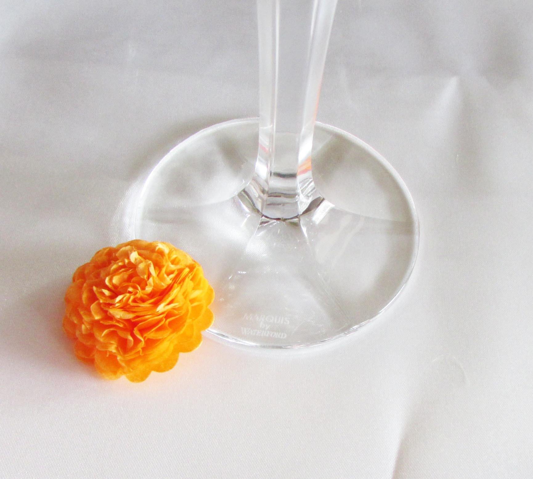 Apricot Orange Button Mums Tissue Paper Flowers - Bickiboo Designs