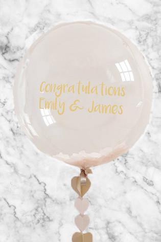 Personalised Engagement Confetti Bubble Balloon in a Box - Free Shipping - Bickiboo Designs