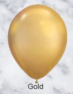 Gold Chrome Look Balloons - 28cm (5 pack) - Bickiboo Designs