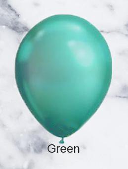 Green Chrome Look Balloons - 28cm (5 pack) - Bickiboo Designs