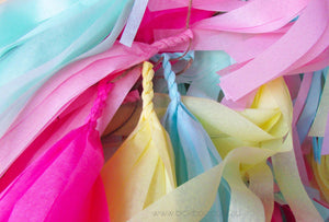 Tissue Paper Tassel Garland - Modern Pastels - Bickiboo Designs