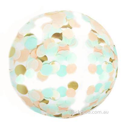 Jumbo Confetti Balloon Mint & Peach - 90cm - Bickiboo Designs