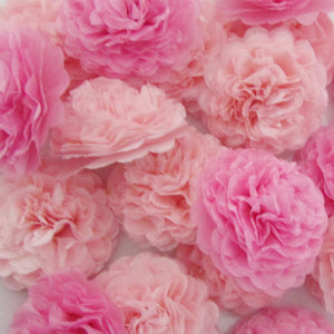 Baby Pink Button Mums Tissue Paper Flowers - Bickiboo Designs