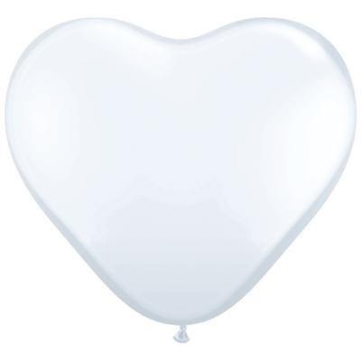 Giant heart shaped balloon white - 90cm - Bickiboo Designs