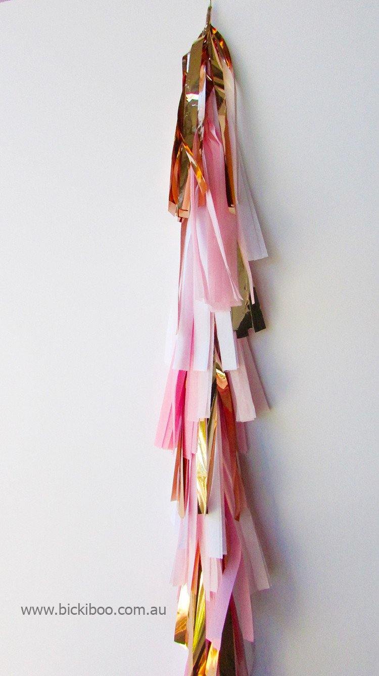 Balloon Tassel Garland - Rose Gold & Pinks - Bickiboo Designs