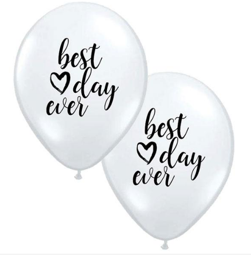 Best Day Ever 28cm Balloons  (5pack) - Bickiboo Designs