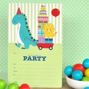 Dinosaur Birthday Invitation - Bickiboo Designs