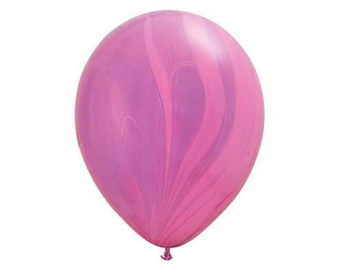 Pink Marble 28cm Balloons  (5pack) - Bickiboo Designs