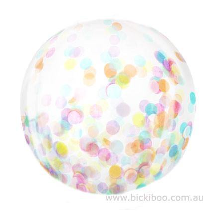 Jumbo Confetti Balloon Pastels - 90cm - Bickiboo Designs