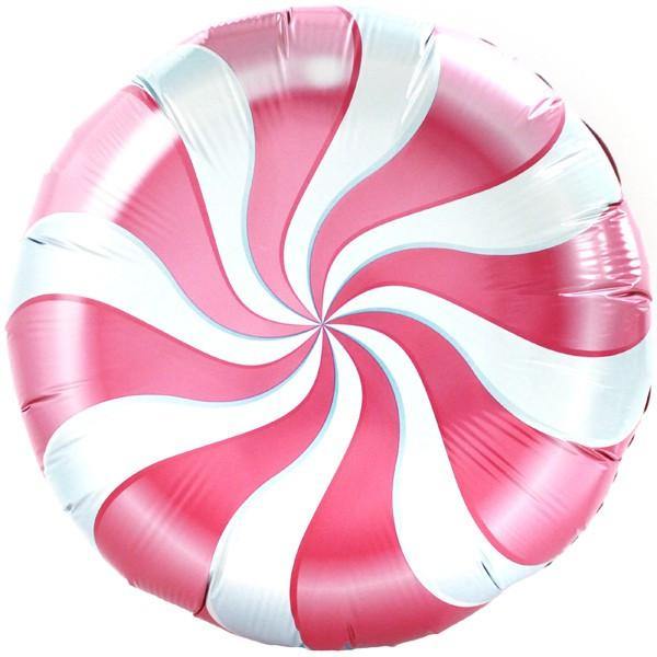 Magenta Candy Swirl Foil Balloon -45cm - Bickiboo Designs