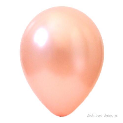 Metallic Rose Gold 28cm Balloons  (5pack) - Bickiboo Designs