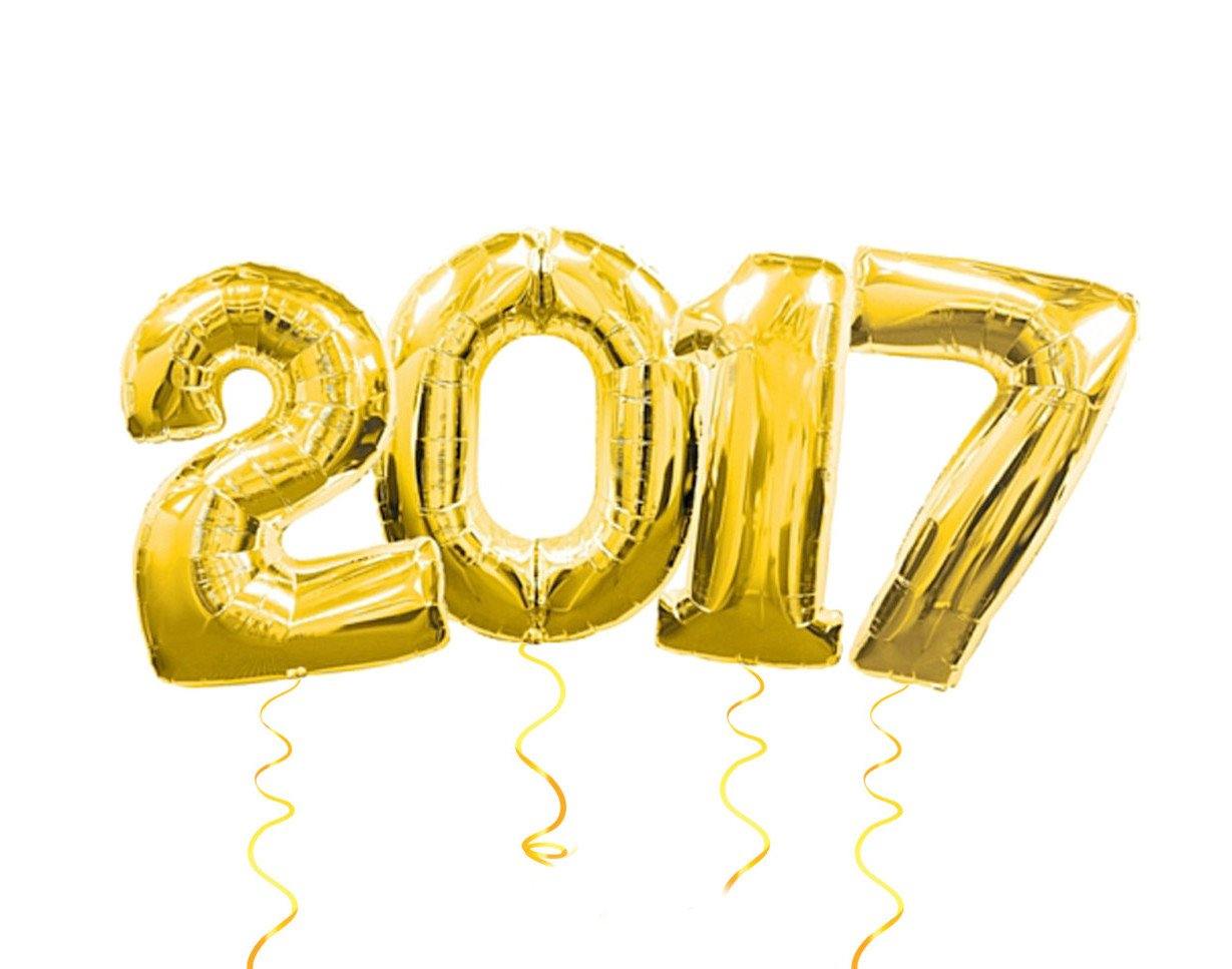 Gold 2017 Balloons - Bickiboo Designs