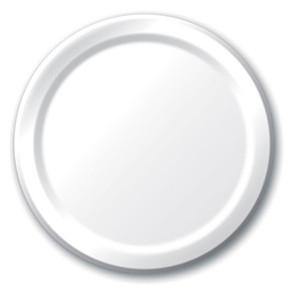 White Solid Colour Dessert Plate 18cm - Bickiboo Designs