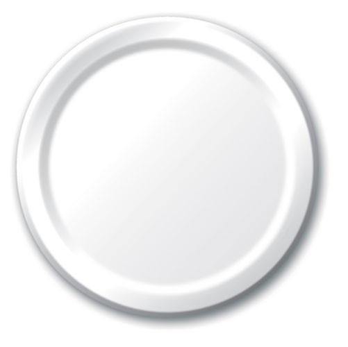 White Solid Colour Large Plate 23cm - Bickiboo Designs