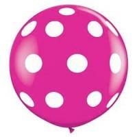 Giant Pink Berry Polka Dot Balloon - 90cm - Bickiboo Designs