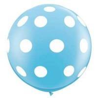 Giant Blue Polka Dot Balloon - 90cm - Bickiboo Designs