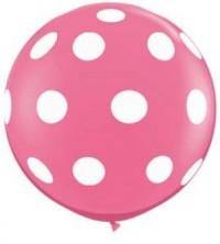 Giant Rose Pink Polka Dot Balloon Set - 90cm - Bickiboo Designs