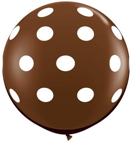Giant Brown Polka Dot Balloon Set - 90cm - Bickiboo Designs