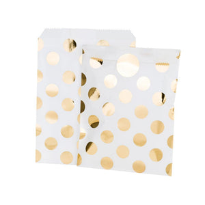 Mix & Match Gold Dots Treat Bags (8 pack) - Bickiboo Designs