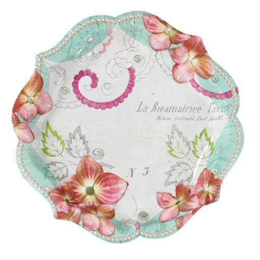 Pastries and Pearls Vintage Tea Party Plates - Bickiboo Designs