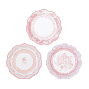 Party Porcelain Rose Small Plates -12pk - Bickiboo Designs