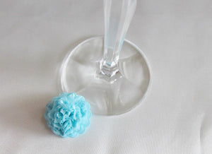 Baby Blue Button Mums Tissue Paper Flowers - Bickiboo Designs
