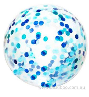 Jumbo Confetti Balloon - Blue Lagoon - 90cm - Bickiboo Designs