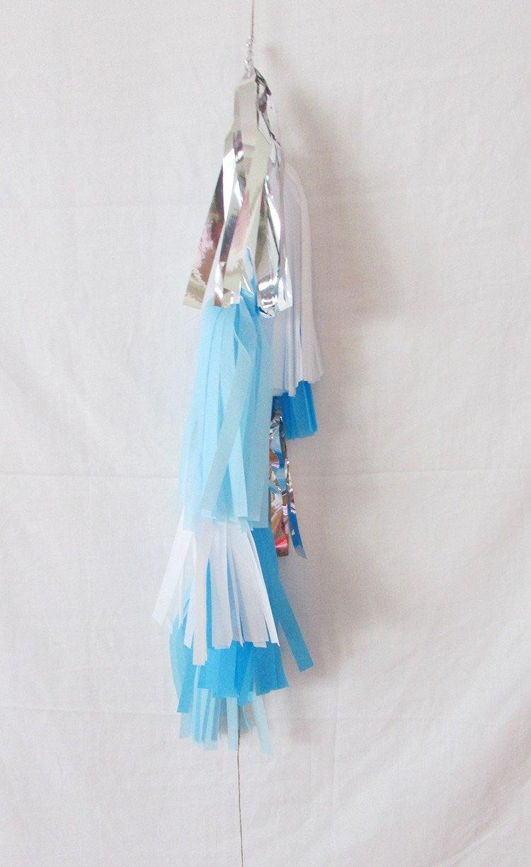 Petite Balloon Tassel Tail - Blue Mist - Bickiboo Designs