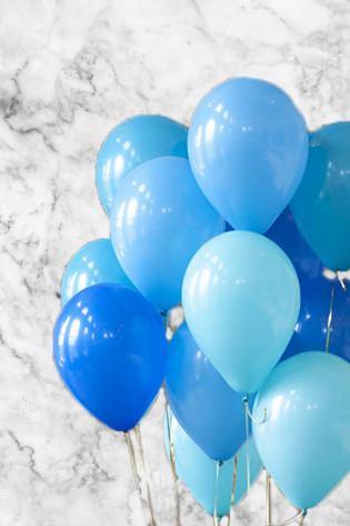 Shades of Blue Balloons Bouquet - Bickiboo Designs