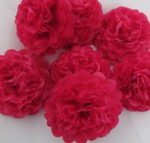 Boysenberry Pink Button Mums Tissue Paper Flowers - Bickiboo Designs