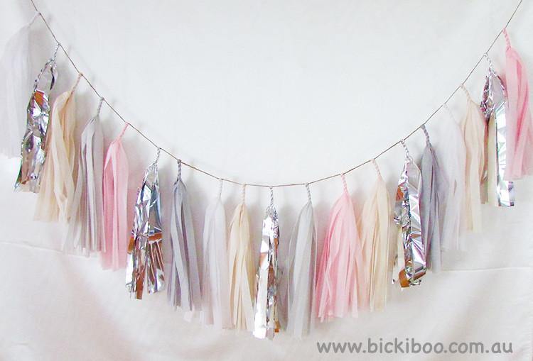 Tissue Paper Tassel Garland - Cherry Blossom - Bickiboo Designs