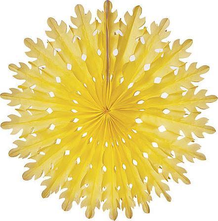 Yellow Honeycomb Paper Fans - Bickiboo Designs