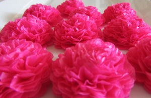 Fuschia Pink Mums Tissue Paper Flowers - Bickiboo Designs