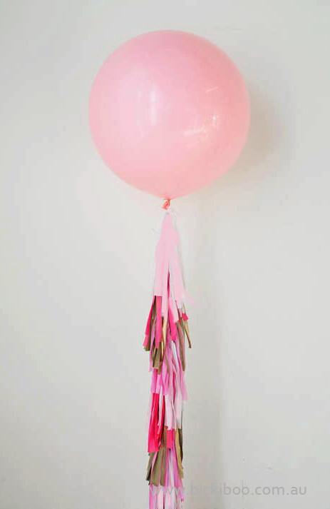 Balloon Tassel Garland - Fuchsia Pink & Gold - Bickiboo Designs