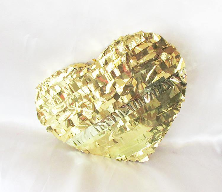 Gold Fringed Heart Piñata - Bickiboo Designs