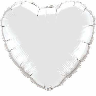 Silver Foil Giant 90cm Heart Balloon - Bickiboo Designs