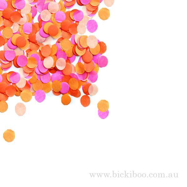 Hand-Cut Confetti - Orange & Hot Pink - Bickiboo Designs