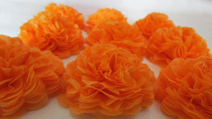 Apricot Orange Button Mums Tissue Paper Flowers - Bickiboo Designs