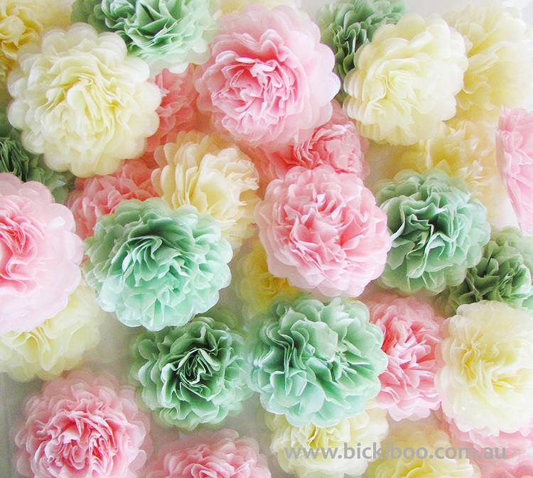 Custom Order Button Mums Tissue Paper Flowers - Bickiboo Designs