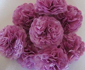 Lilac Purple Button Mums Tissue Paper Flowers - Bickiboo Designs