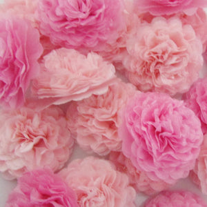 Pink Button Mums Tissue Paper Flowers - Bickiboo Designs