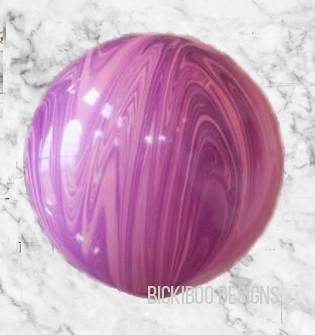 Giant Pink Violet Marble 76cm Balloon -UN-INFlATED - Bickiboo Designs