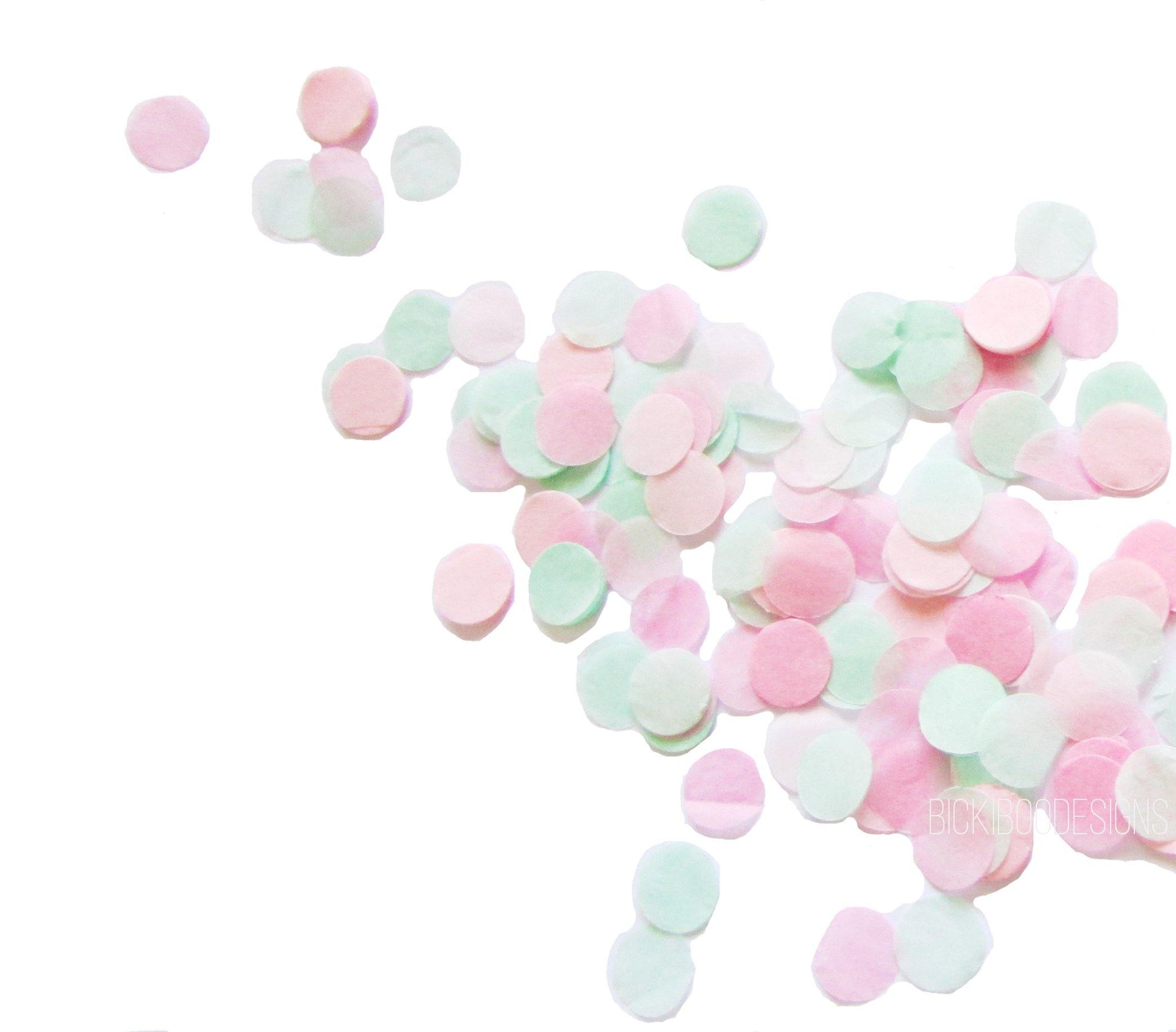 Hand-Cut Confetti - Pinks & Mint - Bickiboo Designs