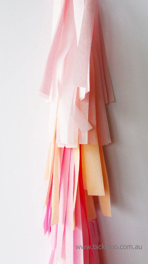 Balloon Tassel Garland - Pinks & Peach - Bickiboo Designs