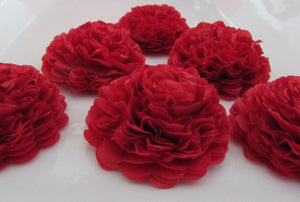 Red Button Mums Tissue Paper Flowers - Bickiboo Designs