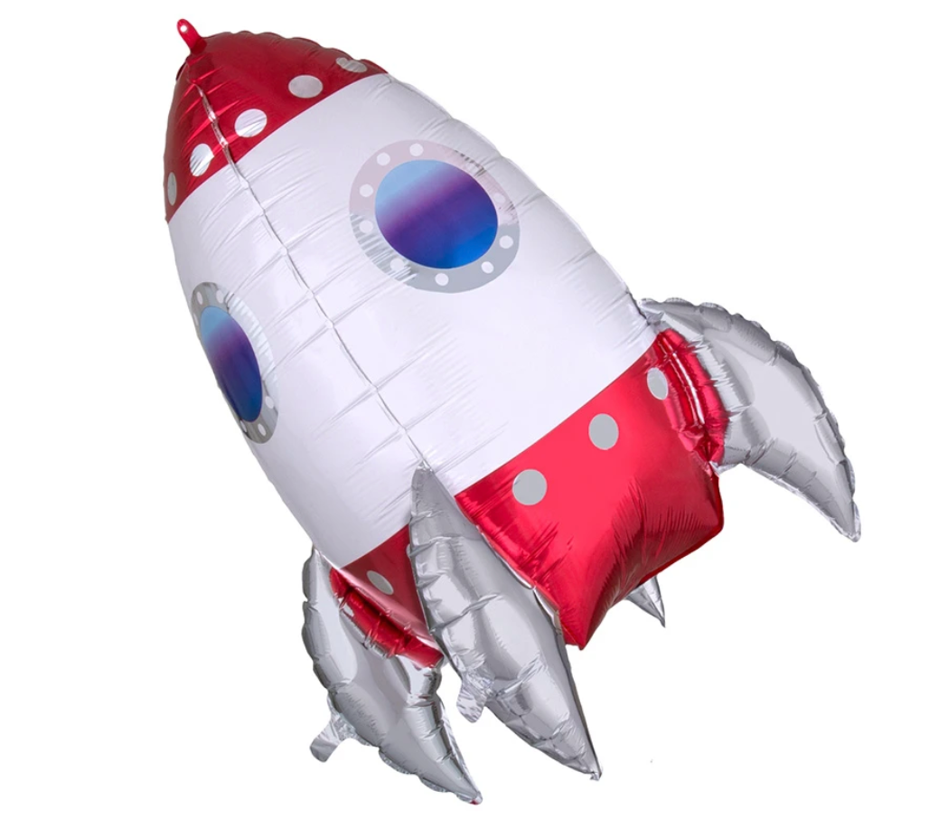 Rocket Ship Foil Jumbo Balloon - Bickiboo Designs