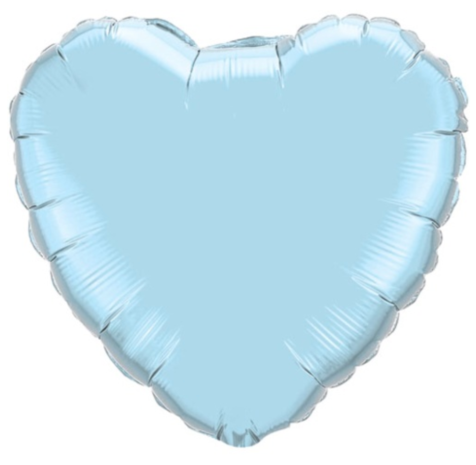 Pastel Blue Foil Giant 90cm Heart Balloon - Bickiboo Designs