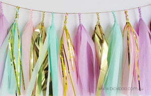 Tissue Paper Tassel Garland - Fairy Princess - Bickiboo Designs