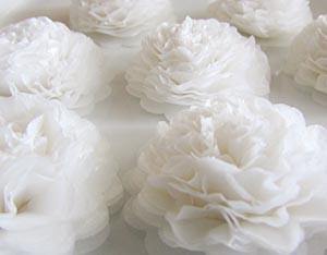 White Button Mums Tissue Paper Flowers - Bickiboo Designs